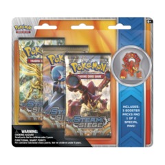 Pokemon XY11 Steam Siege 3-Booster Blister Pack - Volcanion Pin